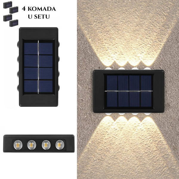 NÁSTĚNNÁ DEKORAČNÍ SOLÁRNÍ LAMPA 4 KUSY