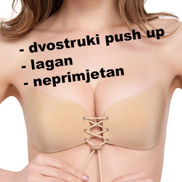 Neviditelná samolepicí dvojitá push up podprsenka